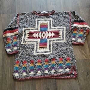 Mackinaw Hand Knit Sweater Sourth Western style size Small